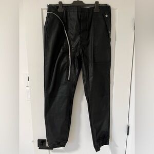 Custom - Rick Owens Aircut joggers inspired - Waxed Jeans, Black, Size 34-36